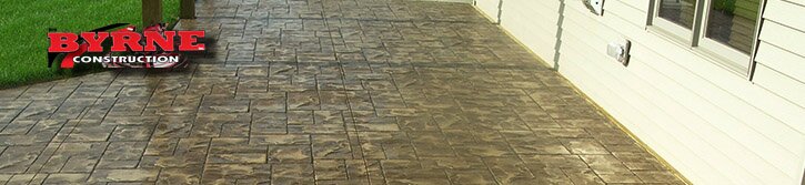 Stamped concrete patio